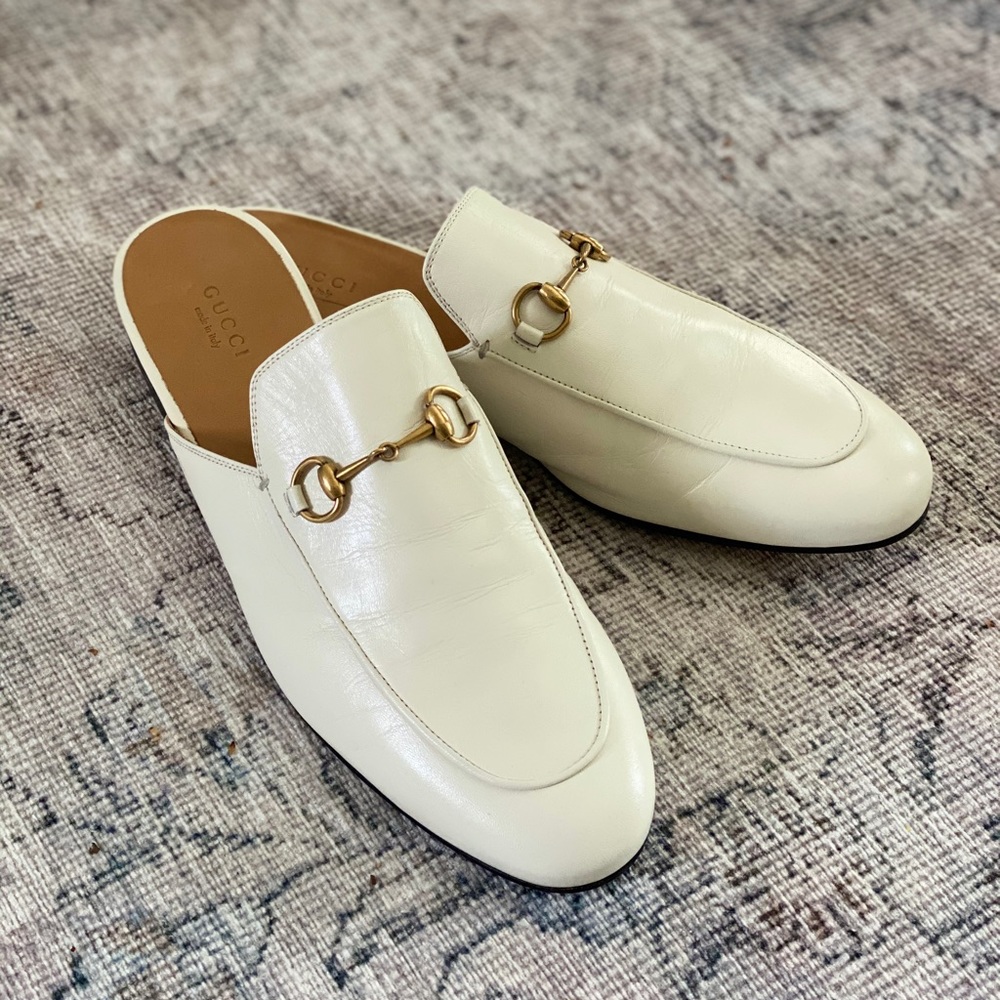 SOLD Gucci Princetown Mules Size 41 white leather